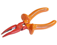 Coated Head Long Bent-Nose Half-Round Pliers
